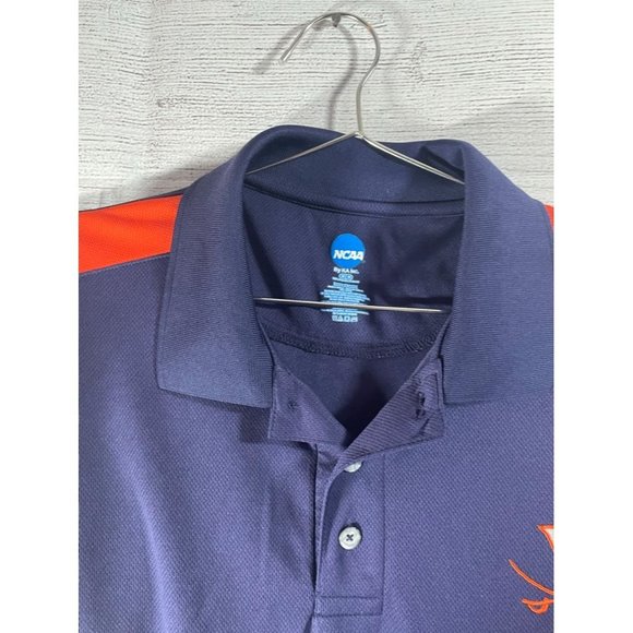 Virginia Cavaliers NCAA - Men's Blue/Orange Logo Polo Shirt - Size M - Picture 4 of 6